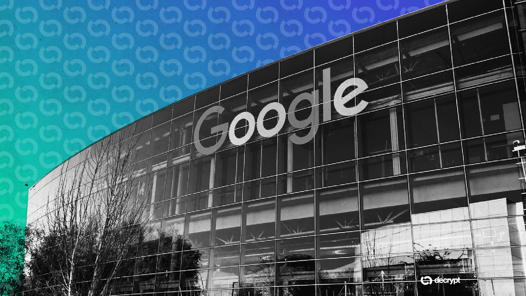 Google-ის ლოგო და ხელოვნური ინტელექტის კონცეფცია