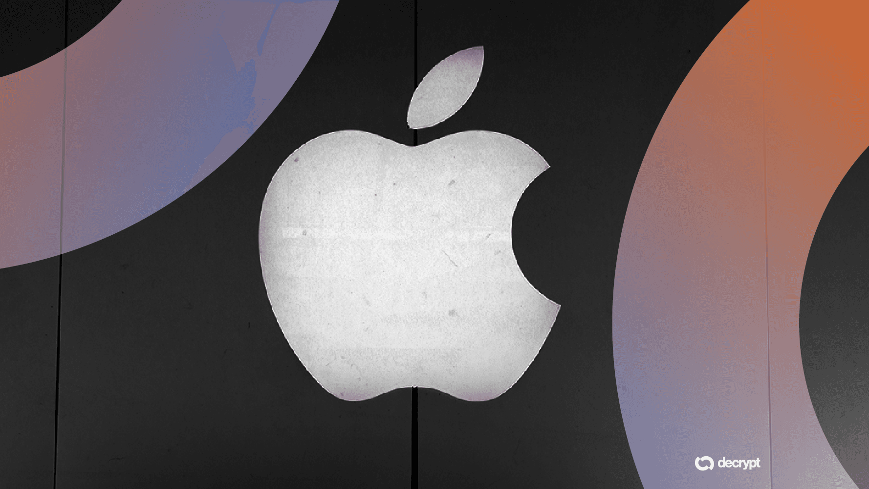 Apple-ის ლოგო და Siri-ს ინტერფეისის კონცეპტუალური გამოსახულება