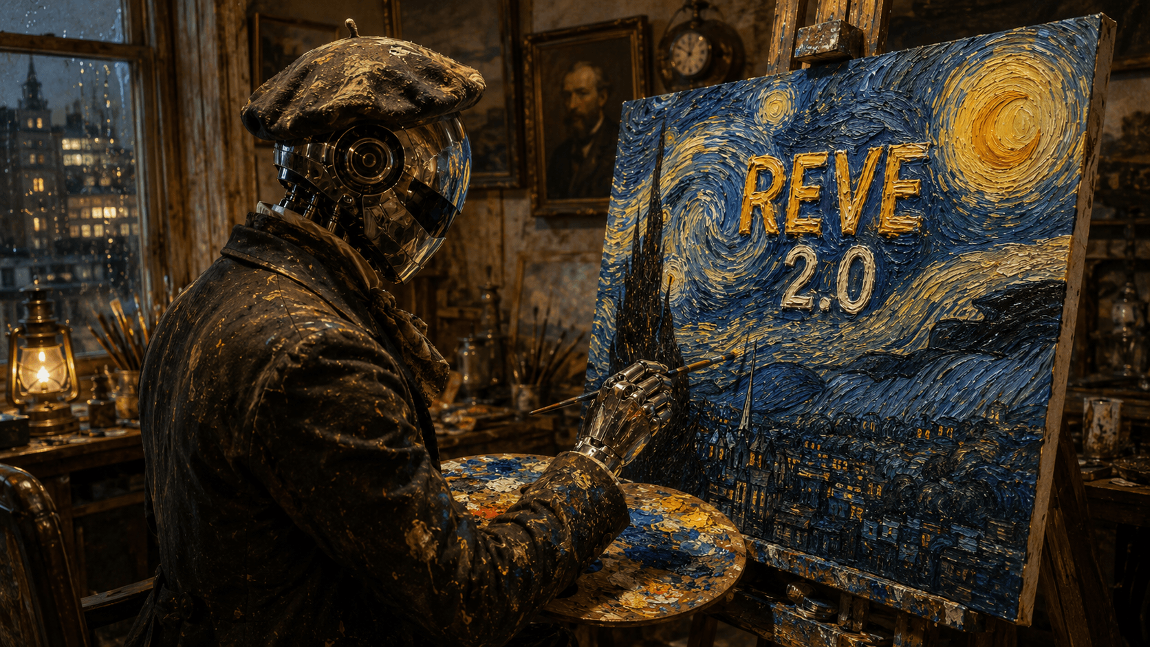 Reve 2.0 ინტერფეისის ვიზუალი, რომელიც აჩვენებს გამოსახულების დეტალურ კონტროლს