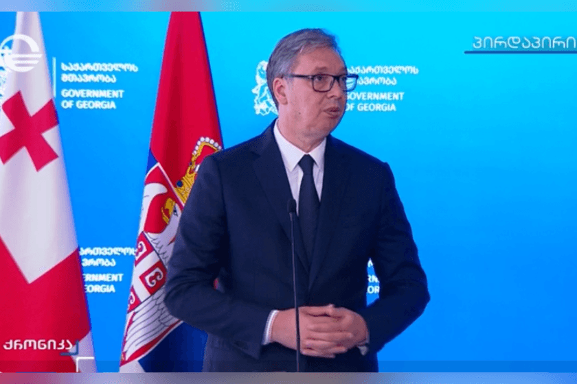 ალექსანდარ ვუჩიჩი და ირაკლი კობახიძე ერთობლივ ბრიფინგზე