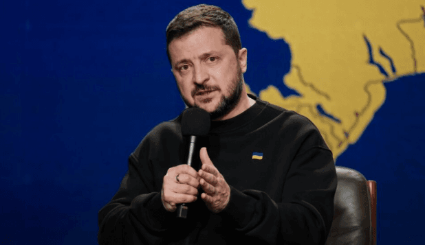 უკრაინის დროშა და აფეთქების ილუსტრაცია