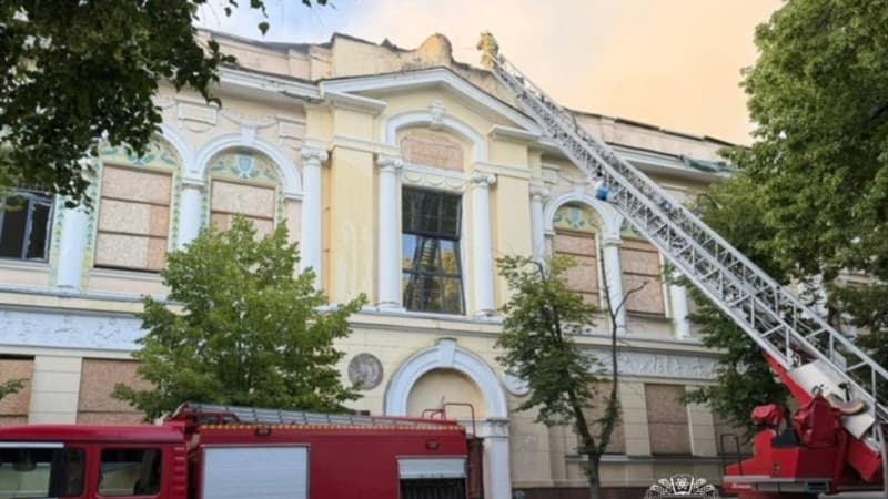 ხარკოვის ხელოვნების მუზეუმი დრონის დარტყმის შემდეგ
