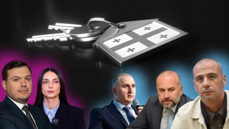 საქართველოს პარლამენტის შენობა და საჯარო მოხელეების ქონებრივი დეკლარაციის ვიზუალიზაცია