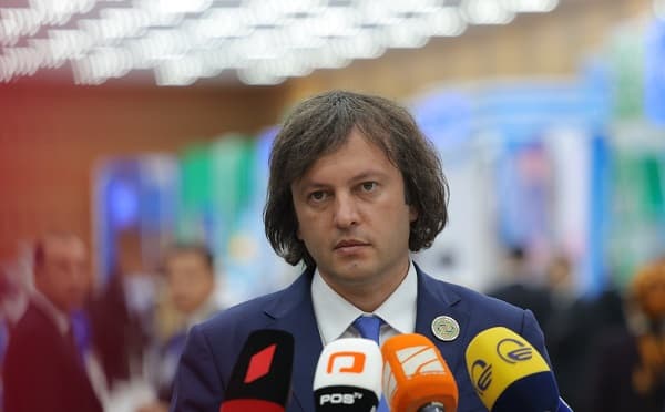 ირაკლი კობახიძე ჟურნალისტებთან საუბრისას