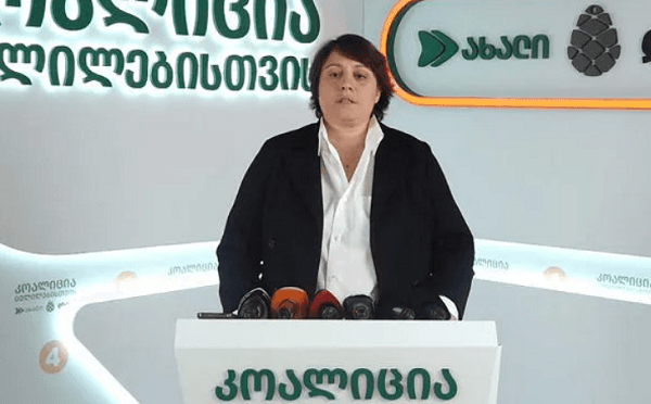 ელენე ხოშტარია პრესკონფერენციაზე