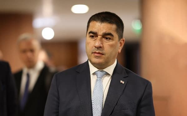 შალვა პაპუაშვილი პარლამენტის ტრიბუნასთან