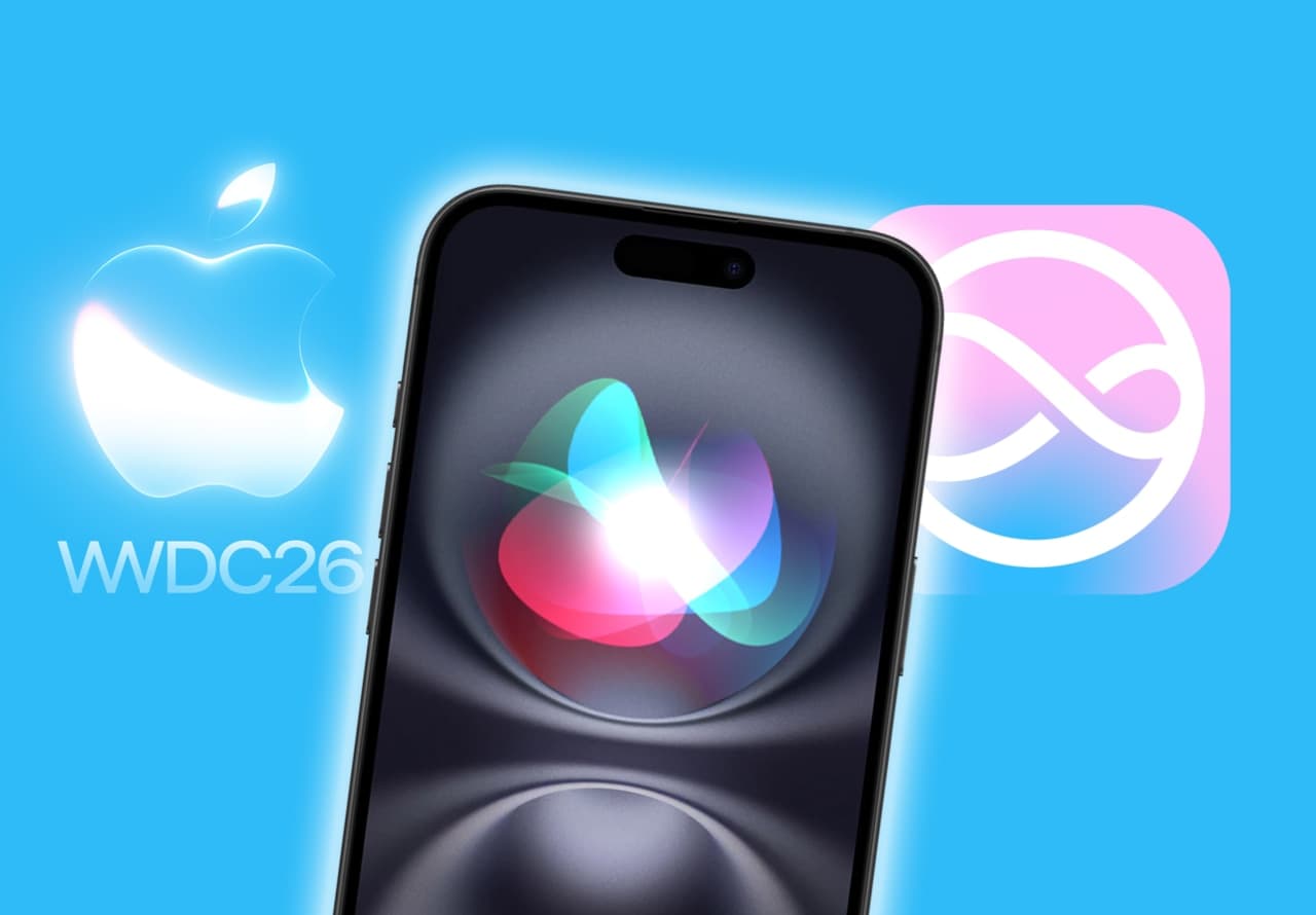 Apple-ის ლოგო WWDC კონფერენციის ფონზე