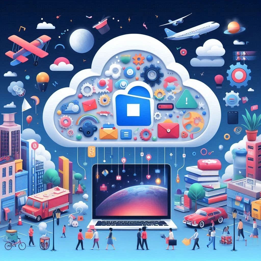 Microsoft OneDrive-ის ლოგო და მონაცემთა მართვის ვიზუალიზაცია