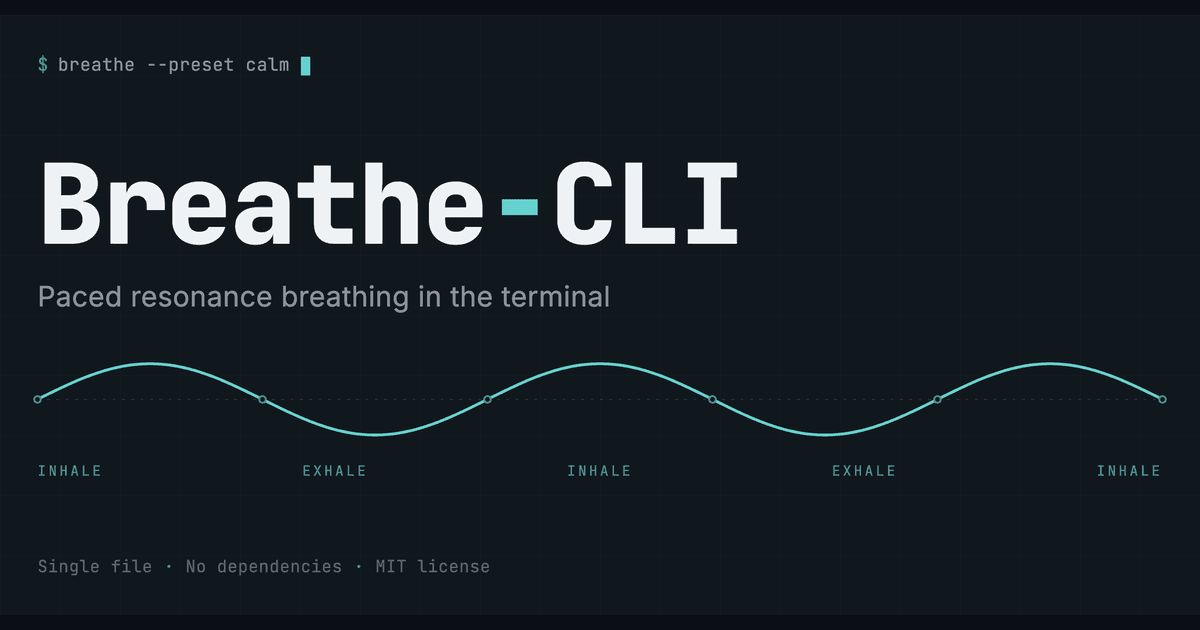 Breathe CLI აპლიკაციის ინტერფეისი macOS ტერმინალში