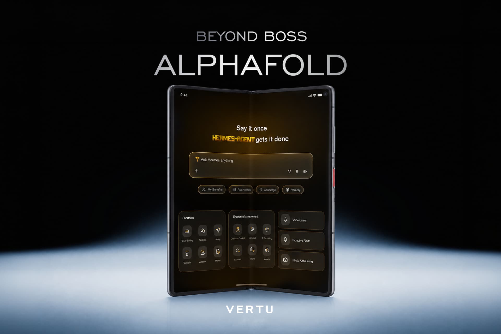 Vertu Alphafold-ის დასაკეცი სმარტფონის ფოტო