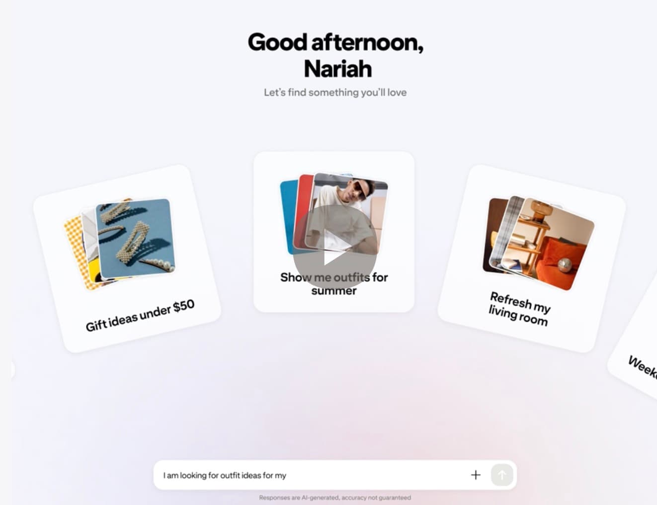 Ask Pinterest აპლიკაციის ინტერფეისი დესკტოპ ეკრანზე