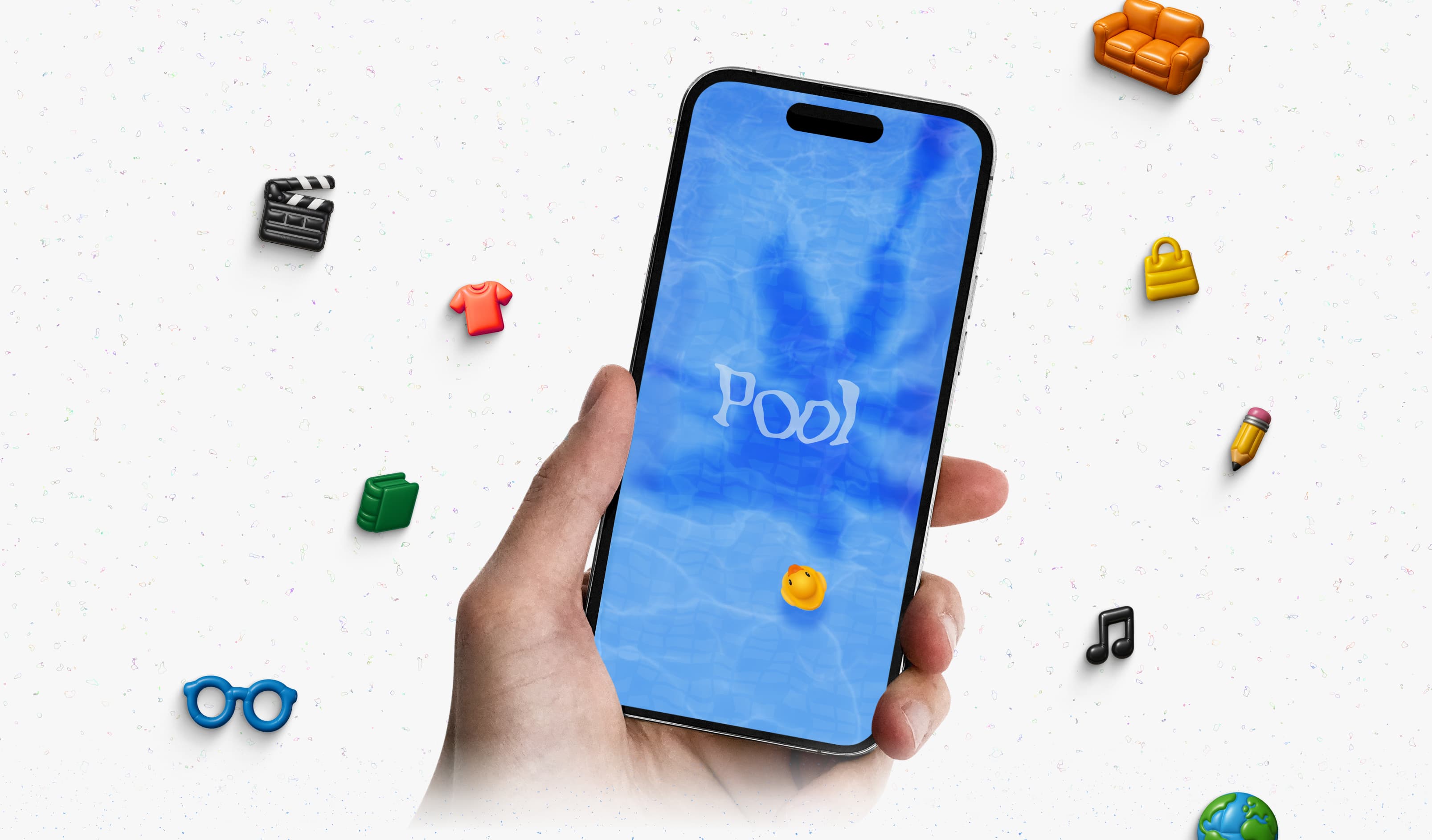 Pool აპლიკაციის ინტერფეისი სმარტფონის ეკრანზე