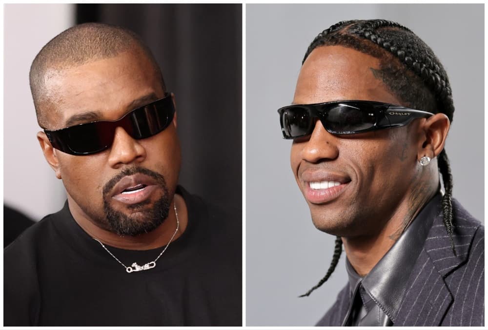 Kanye West და Travis Scott სცენაზე