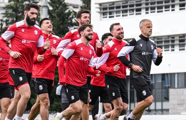 საქართველოს ეროვნული ნაკრების ვარჯიში მიხეილ მესხის სტადიონზე