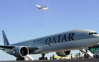 Qatar Airways-ის სატვირთო თვითმფრინავი აეროპორტში