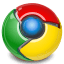 Google Chrome-ის ლოგო და რეკლამების დამბლოკავის გაფართოების სიმბოლო