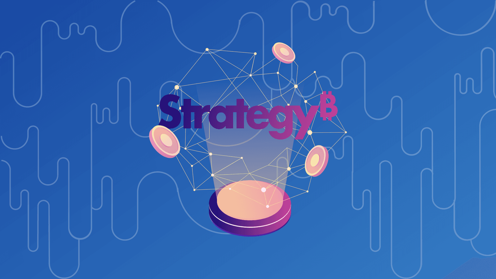 MicroStrategy-ის ოფისი და ბიტკოინის სიმბოლო