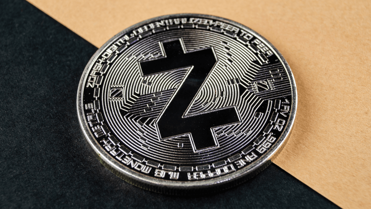 Zcash-ის გრაფიკი და კრიპტოვალუტის ლოგო
