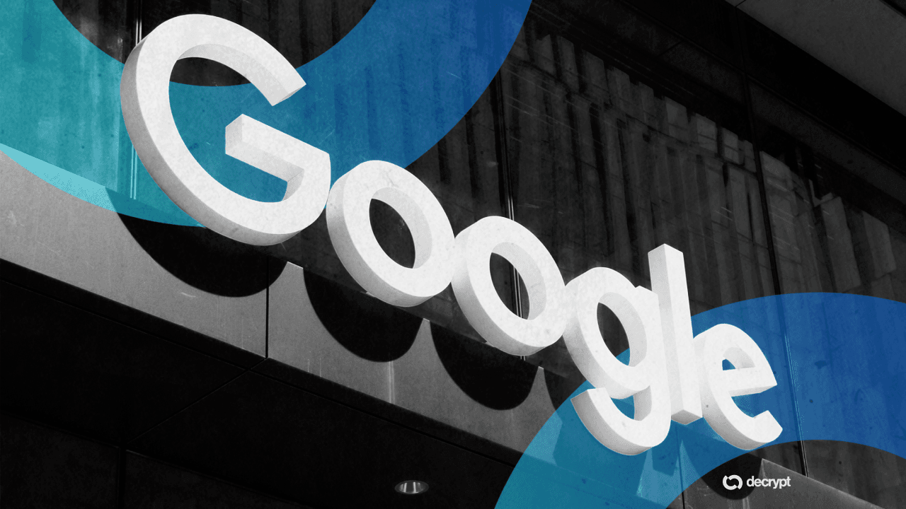 Google-ის ლოგო და აბსტრაქტული AI ტექნოლოგიების ვიზუალი
