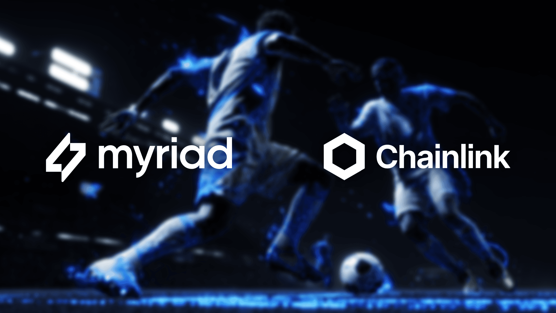 Chainlink-ისა და Myriad-ის ლოგოები FIFA-ს მსოფლიო ჩემპიონატის კონტექსტში