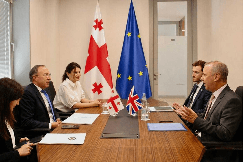 გიორგი ზურაბაშვილი და გარეთ უორდი შეხვედრაზე