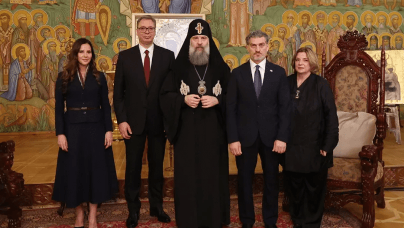 მიხეილ ყაველაშვილი და ალექსანდარ ვუჩიჩი საპატრიარქოში