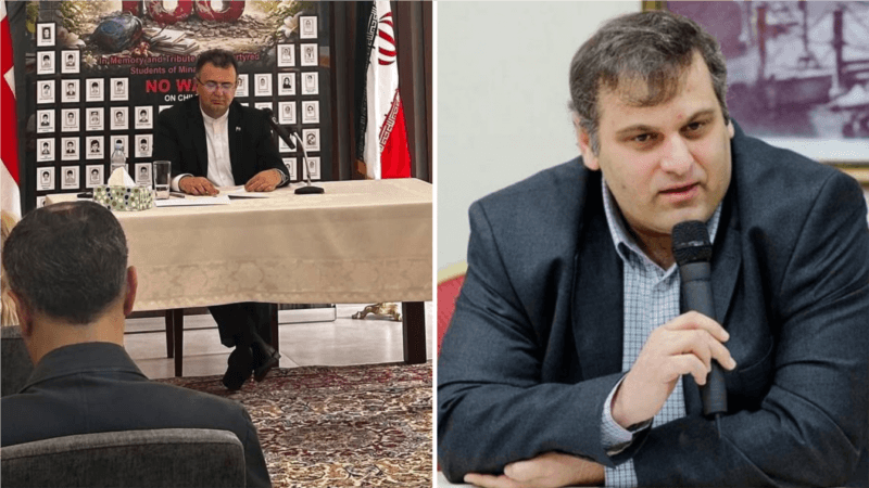 ირანის ელჩი საქართველოში სეიედ ალი მოჯანი პრესკონფერენციაზე