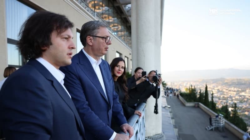 ალექსანდარ ვუჩიჩი და ირაკლი კობახიძე ერთობლივ პრესკონფერენციაზე