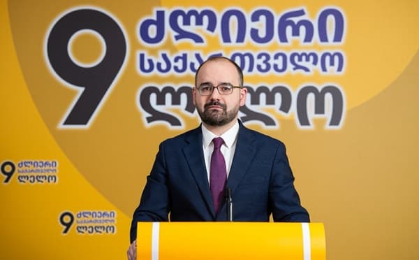 გრიგოლ გეგელია ბრიფინგზე