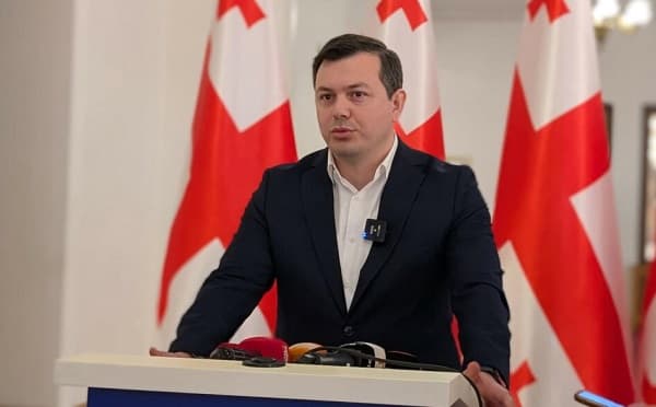 გიგა ფარულავა პარლამენტის ტრიბუნასთან