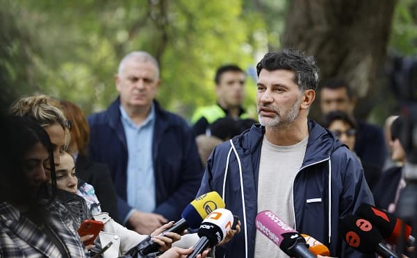 თბილისის მერი კახა კალაძე პრესკონფერენციაზე