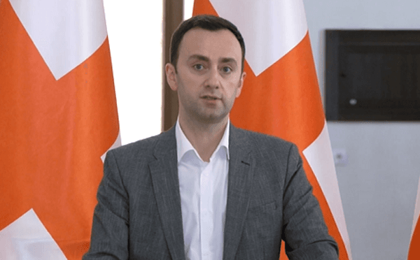 ლევან მახაშვილი პარლამენტის ტრიბუნასთან