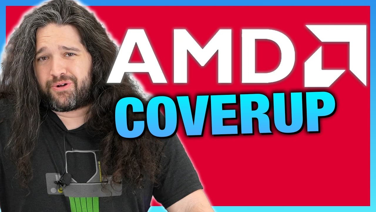 AMD-ის ლოგო და ტექნოლოგიური უსაფრთხოების კონცეფცია
