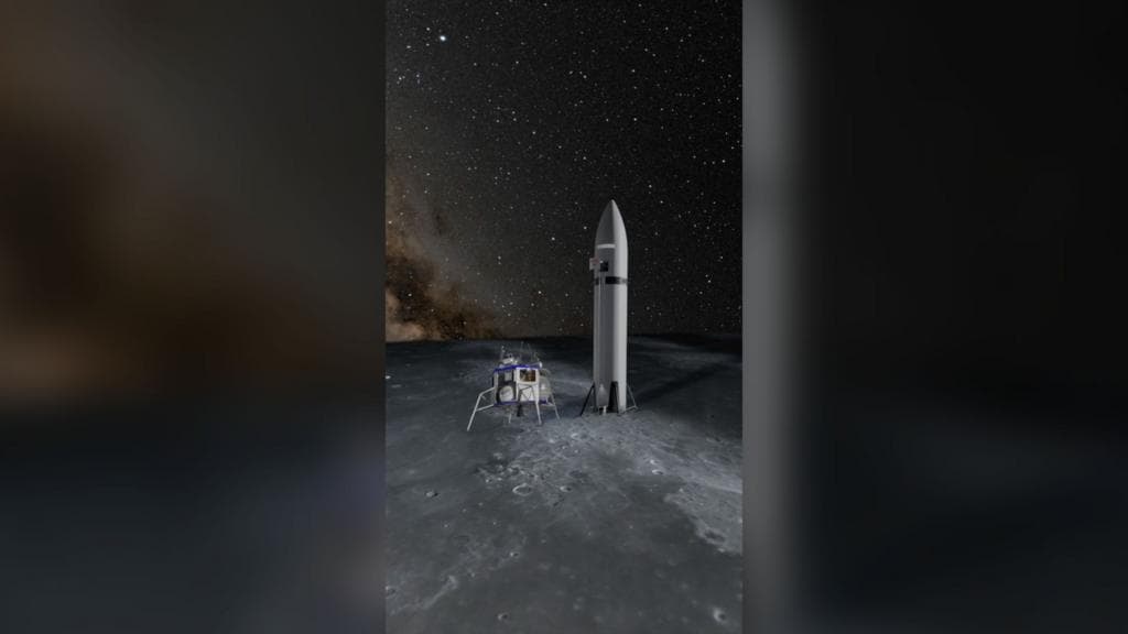 NASA-ს მთვარის ბაზის კონცეფციის ვიზუალიზაცია კოსმოსში