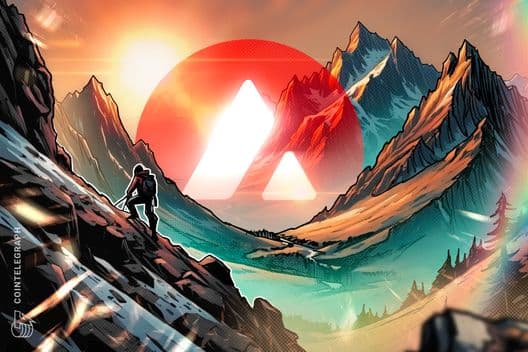 Avalanche-ის ლოგო და საფონდო ბირჟის გრაფიკა