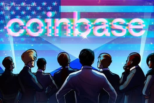 Coinbase-ის ლოგო და კრიპტო-დერივატივების გრაფიკული გამოსახულება