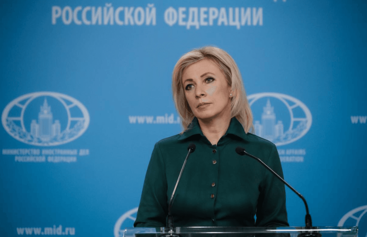 მარია ზახაროვა ბრიფინგზე