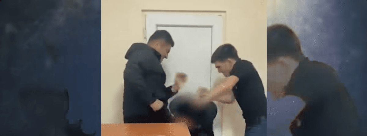 პოლიციის განყოფილებაში დაკავებულის ცემის ამსახველი ვიდეოკადრები