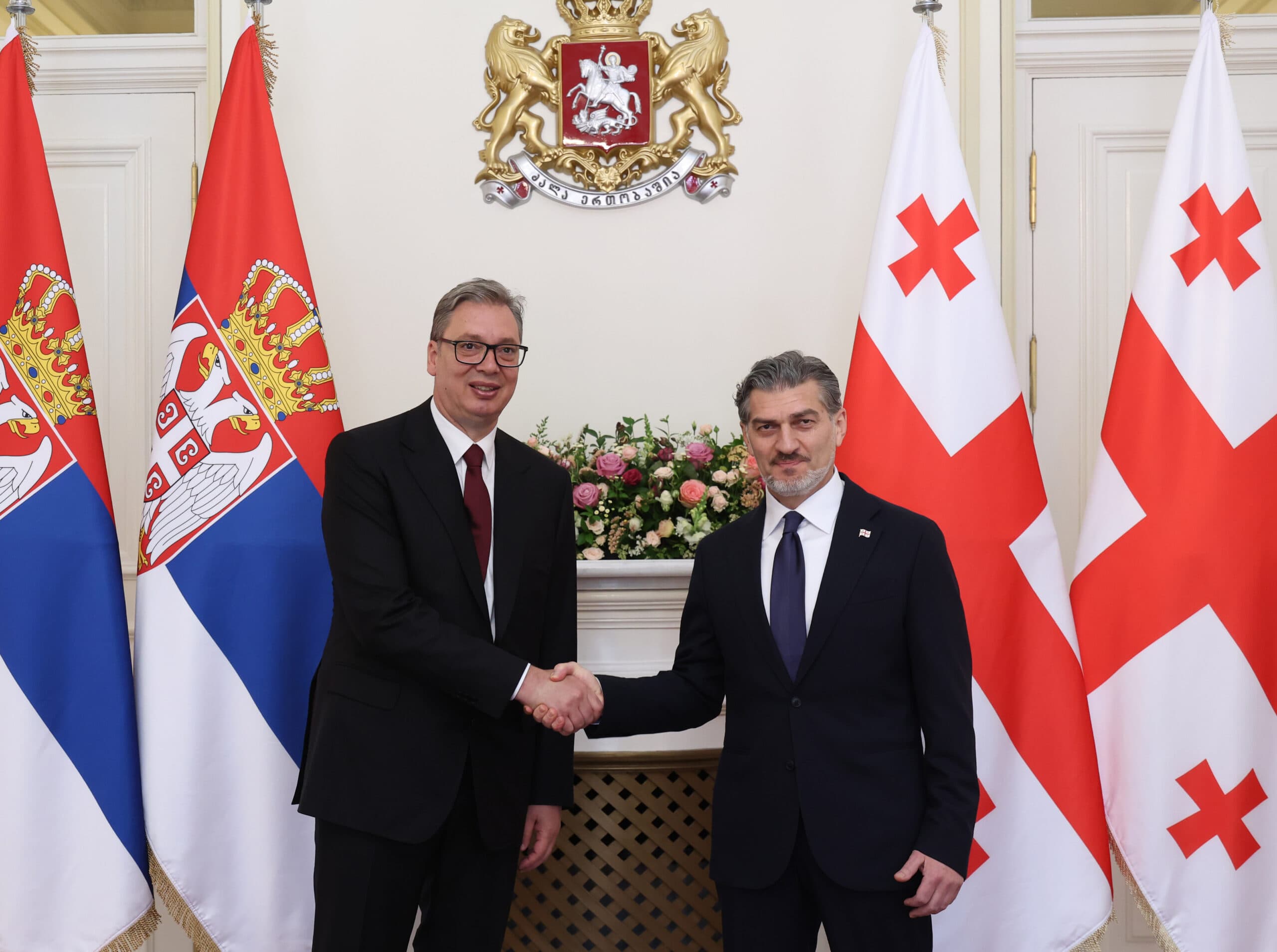 მიხეილ ყაველაშვილი და ალექსანდრ ვუჩიჩი ორბელიანების სასახლეში