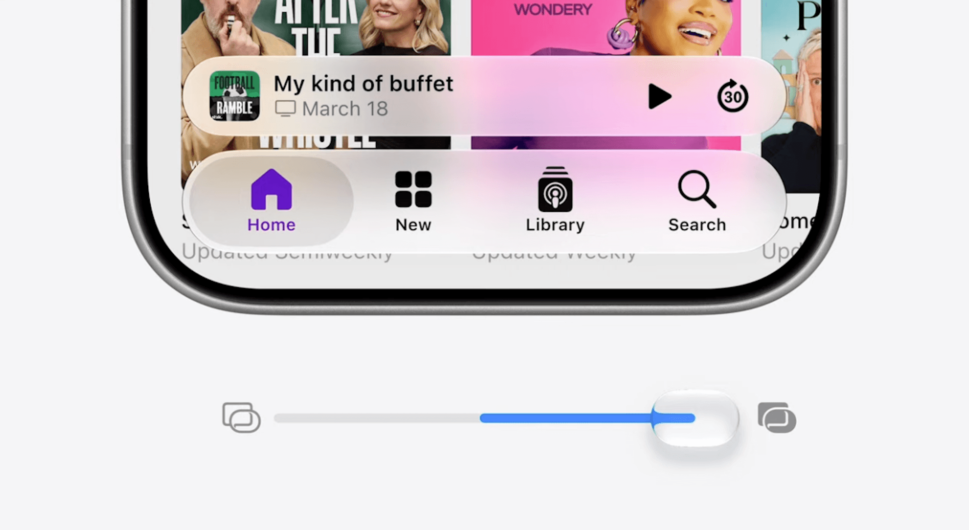Apple-ის ახალი Liquid Glass ინტერფეისის ვიზუალური დემონსტრაცია