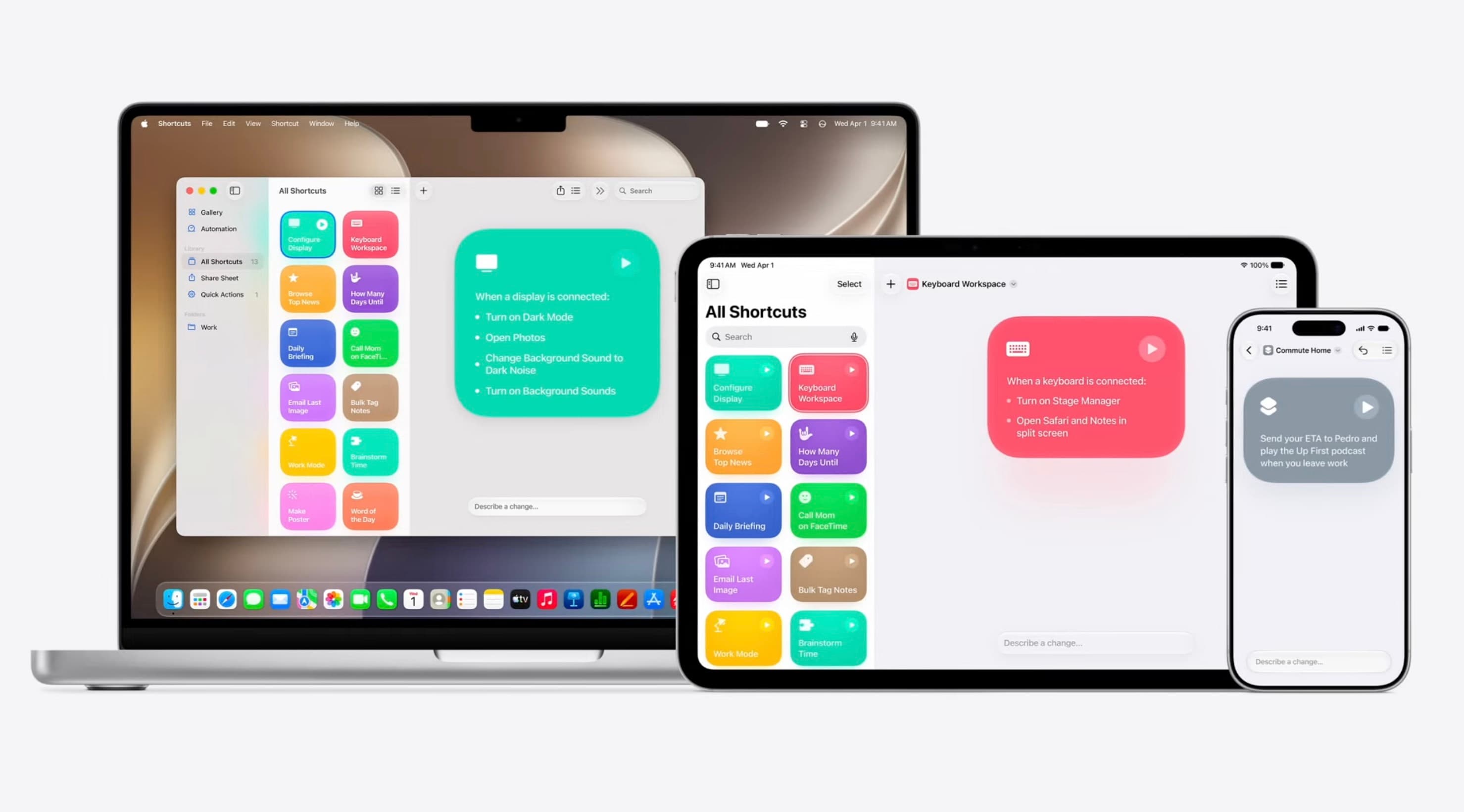 Apple-ის Shortcuts აპლიკაციის ინტერფეისი iOS 27-ში