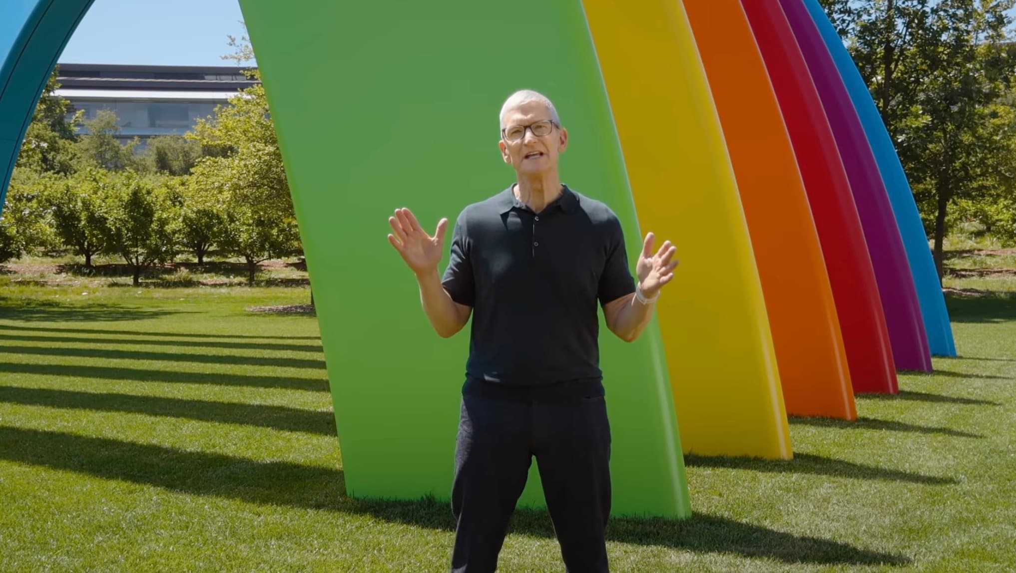 Apple-ის WWDC-ის პრეზენტაციის სცენა