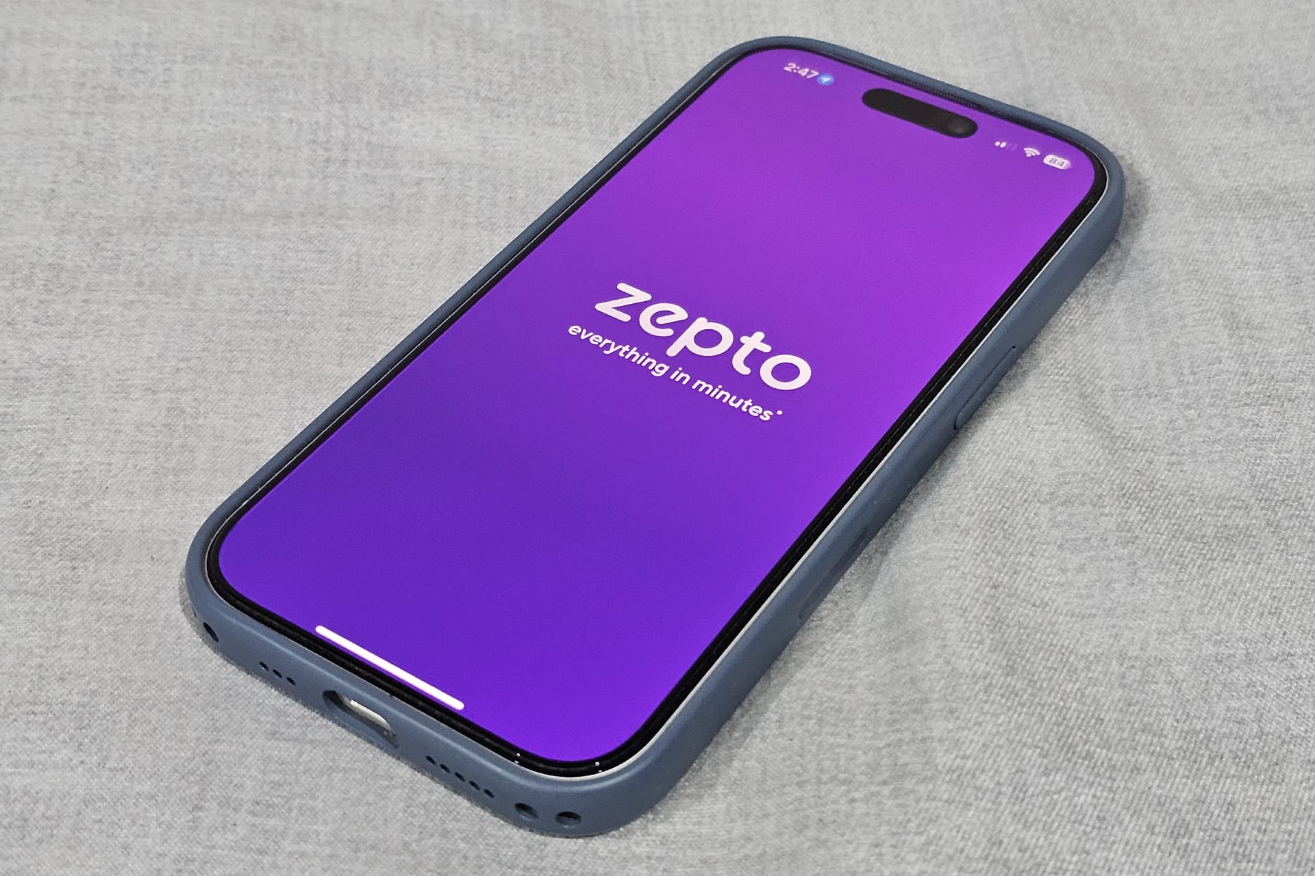Zepto-ს კურიერი ინდოეთის ქუჩაში