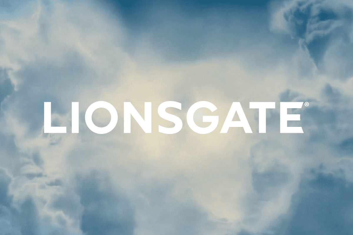 Lionsgate-ის ლოგო და ხელოვნური ინტელექტის ციფრული გრაფიკა