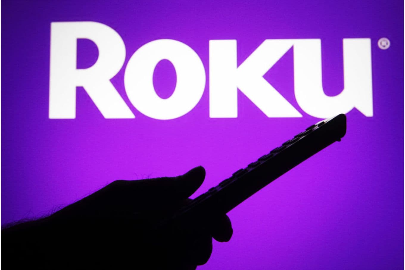 Roku-ს ლოგო და ციფრული სტრიმინგის კონცეფცია